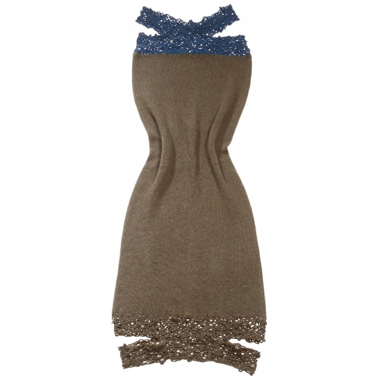 Reversible Cashmere Blend Dress with Lace decoration